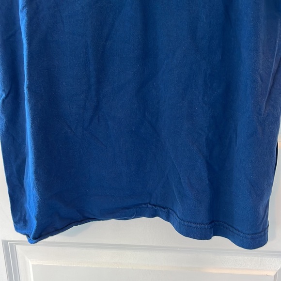 Mens size medium graphic T-shirt blue graphic tee new Belgium flat tire ale - Picture 5 of 6